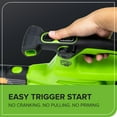 thumbnail image 2 of Greenworks 48V (24V x 2) 520 CFM Brushless Leaf Blower Vacuum w (2) 4.0Ah Battery & Dual Port Charger, 2 of 15