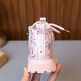 thumbnail image 7 of vokkrv Girls Cute Soft Boots Lace Up Side Zipper Ankle Booties for Toddler/Little Kid/Big Kid, 7 of 7