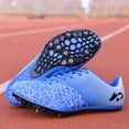 thumbnail image 1 of Lightweight Spike Shoes for Students in Blue 100 Meter Running Competition, 1 of 30