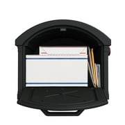 Gibraltar Mailboxes Grand Haven Extra Large, Plastic, Mailbox and Post Combo, Black, GHC40B01