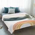 thumbnail image 4 of Boho Botanical Leaves Blanket Soft Cozy Warm Throw Blanket for Couch, Plush Fuzzy Flannel Fleece Blankets for Sofa, Modern Abstract Art Stripe Circle Bed Blankets Lightweight Gifts for Women, 30"x40", 4 of 9