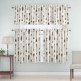 thumbnail image 5 of Feather Arrow Curtain Valances Set Indian Tradition Colorful Arches Beige Kitchen Curtains 36&nbsp;inch Length Rod Pocket Valance and Tiers 3 Piece Set Small Bedroom Bathroom Laundry Decor, 5 of 9