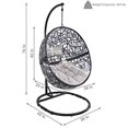 thumbnail image 3 of Sunnydaze Decor Chaise Oeuf Suspendue Jackson avec Support, Gris - Ensemble de 1, 3 of 5