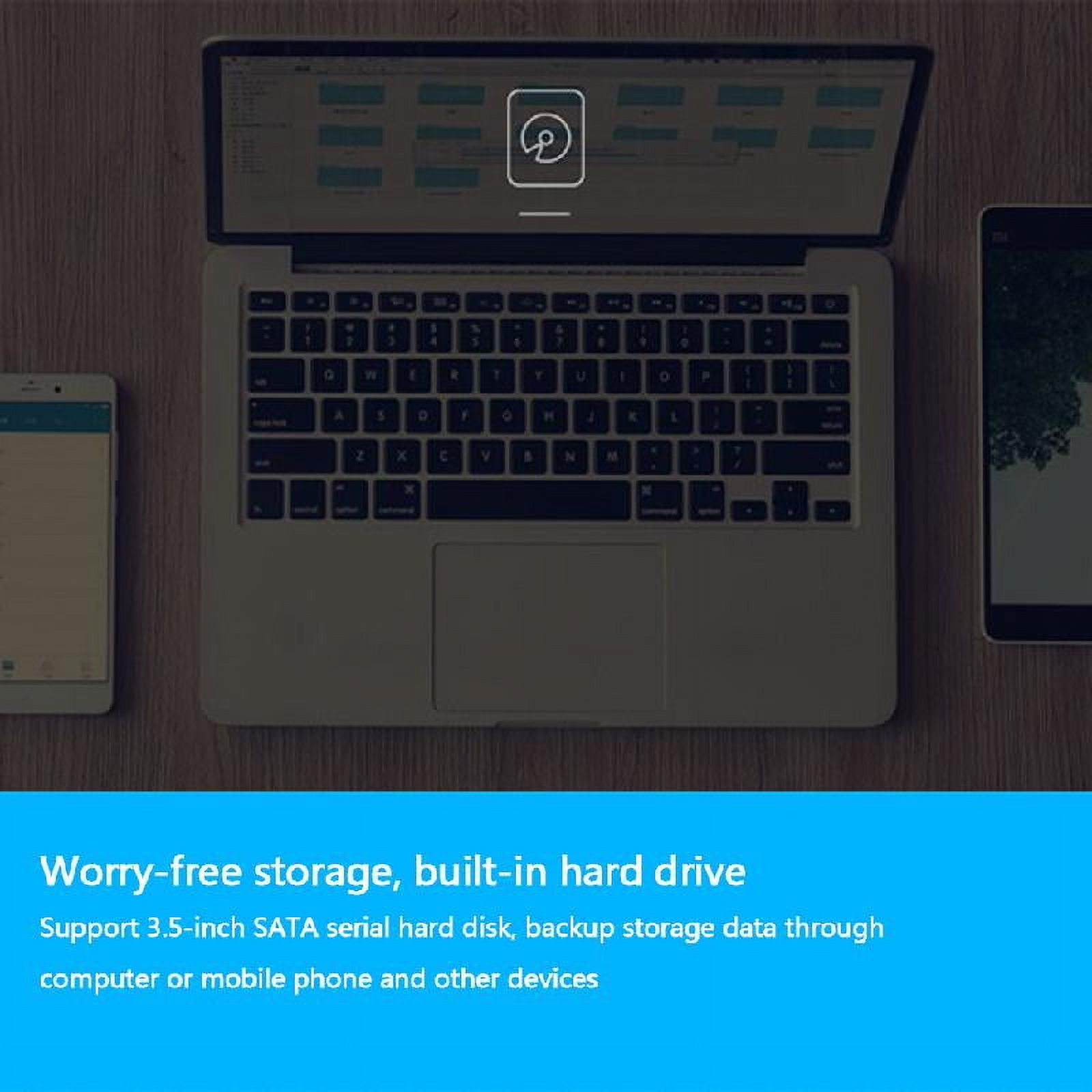 Blueendless 3.5-inch Hard Disk Enclosure Box Home Wifi Router Smart NAS WiFi Net Server Storage USB3.0 Rj45 DC 12V 2A