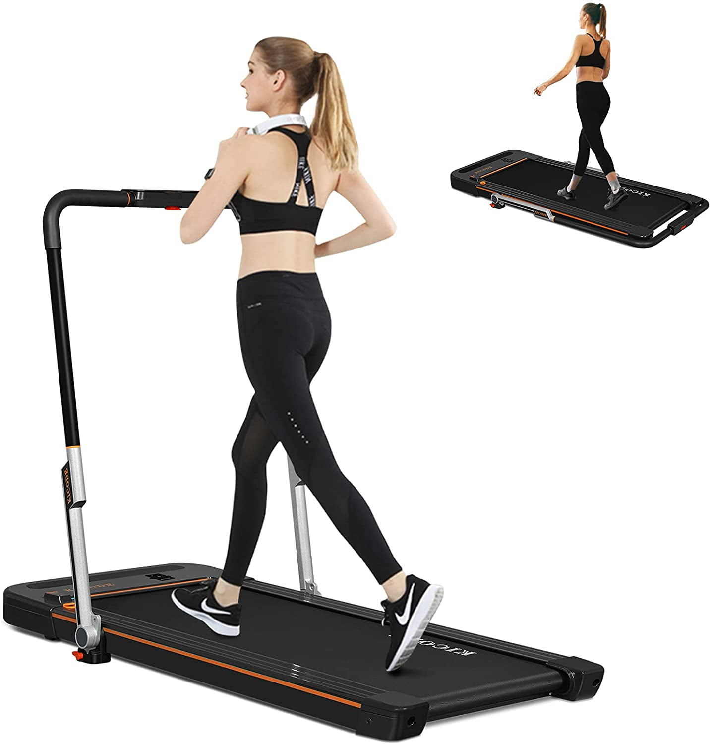 Electric Walking Pad Treadmill Home Office Exercise Machine Fitness LCD Display 