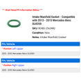 thumbnail image 2 of Intake Manifold Gasket - Compatible with 2013 - 2015 Mercedes-Benz GLK350 2014, 2 of 2