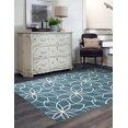 thumbnail image 3 of Aqua Terali Blue Polyester Rug 5'0" x 7'0", 3 of 7
