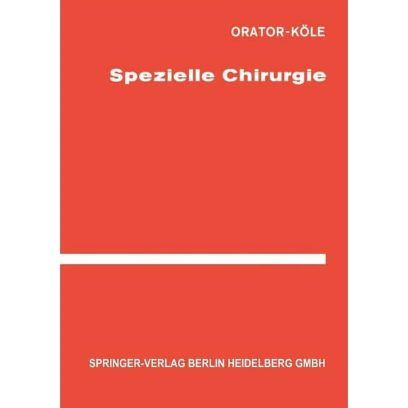 Spezielle Chirurgie, (Paperback)