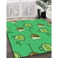 thumbnail image 2 of Ahgly Company Indoor Rectangle Patterned Neon Green Area Rugs, 7' x 10', 2 of 6