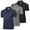 BlackGreyNavy, variant on Men’s 3 Pack Polo Shirt Moisture Wicking Quick Dry Performance Athletic Short Sleeve Golf Shirt