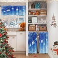 thumbnail image 2 of Kitchen Curtains Blue Snowflake Xmas Ball Valances and Window Curtains 3 Pcs Set Christmas Festive Fir Tree Branch Snow Winter Short Tier Curtain for Room Treatment Small Kitchen Window Decor, 2 of 7