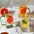 thumbnail image 5 of Colorful Handle Glass Cup Creative Cocktail Glasses Cup Heat-resistants Milk Drinking Cup Large Capacity Coffee Cup, 5 of 20