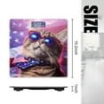 thumbnail image 2 of Bathroom Scale, Highly Accurate Digital Body Scale,Precisely Measures Weight up to 400 lbs-Cute Cat Wearing Blue Sunglasses With American Flag Scarf, 2 of 4