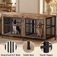 thumbnail image 7 of TIME RAY 78 Inch Dog Crate Furniture for Large Dog,Wood Dog Kennel Furniture Indoor with Removable Divider,Dog Cage Furniture as TV Stand,Brown, 7 of 7