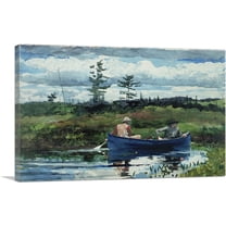 ARTCANVAS The Blue Boat 1892 Canvas Art Print by Winslow Homer - Size: 26" x 18" (0.75" Deep)