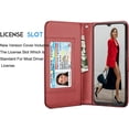 thumbnail image 5 of Galaxy A12 Case, Galaxy A12 Wallet Case, Tekcoo Luxury PU Leather Cash Credit Card Slots Holder Carrying Folio Flip Cover [Detachable Magnetic Hard Case] Kickstand for Samsung Galaxy A12 2021 [Red], 5 of 6