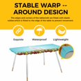 thumbnail image 4 of Easter Table Cloths for 8 Foot Rectangle Tables, Bunny Colorful Eggs Spring Floral Botanical Patio Waterproof Elastic Fitted Tablecloths, Washable Rectangular Table Cover for Camping, 4 of 8