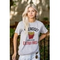thumbnail image 3 of Exercise You Said Extra Fries Foodie Plus Size Crewneck Graphic Tee Shirt Brisco Brands 2X, 3 of 5
