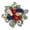 B, variant on Patriotic Candle Ring Garland, July 4th Independence Day Candle Ring with Red White Blue Flowers, Memorial Day Table Decoration, Festive Centerpiece for Holiday Gatherings