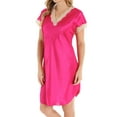 thumbnail image 2 of Women's Shadowline 4503 Charming Charmeuse Sleep Gown (Ivory L), 2 of 4