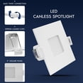 thumbnail image 3 of LUXRITE 3 In. LED Square ECO Backlit Mini Panel Light, 5CCT 2700K-5000K, 660LM, 8W, 100 Beam, Dimmable ETL Rated 6 Pack, 3 of 7
