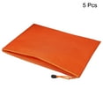 thumbnail image 3 of Uxcell A4 Document Pocket Storage Pouch Waterproof Zipper File Bags, Orange 5 Pack, 3 of 6