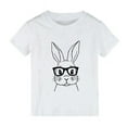 thumbnail image 3 of WERYOUNG T-Shirt Toddler Boys Girls Happy Easter T Shirt Kids Cute Rabbit Graphic Tees Tops, White, 3-4 Years, 3 of 3