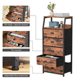 thumbnail image 5 of TYDIMOR Fabric Dresser for Bedroom, 5 Drawer Chest of Drawers, Brown, Ideal for Adults, 5 of 8