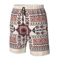 thumbnail image 4 of Fotbe Fashion Tatreez1 Trajes de Baño Estampados para Hombre, Shorts de Verano de Secado Rápido, Ropa de Playa, Bañadores-X-Large, 4 of 6