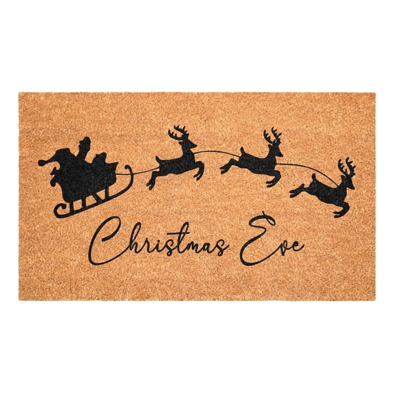 Reindeer Express Doormat, 17" x 29"