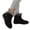 Black, variant on Women's Wedge Ankle Boots Suede Side Zip Fur Lined Booties Round Toe Flats Fall Winter Casual Everyday Comfortable Shoes Black 8.5