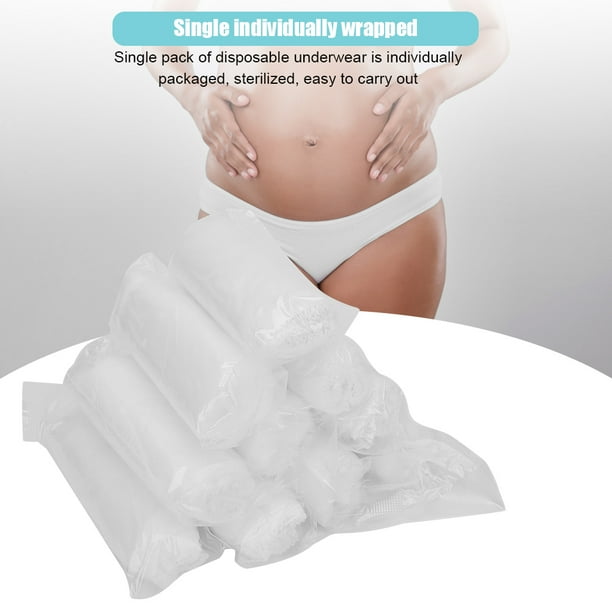 10Pcs Pregnant Underpants Disposable Underwear Briefs Elastic Maternity  PantiesXXL 