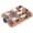 Black/Bamboo, variant on PETGLE Build-A-Board Snowman Shaped Bamboo Serving Board with Clear Lid, Make and Take Holiday Charcuterie and Dessert Tray