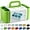 Green, variant on Ahot Multiuse Caddy Organizer with Handle - Stackable Plastic Tote Bin - Art Craft Supplies, Office, Desk, Stationery Pen Holder, Kitchen, Utensil, Makeup, Bathroom, Shower, Cleaning -Clear