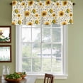 thumbnail image 3 of 2 Pack Valances for Window, Vintage Sunflower Short Curtains for Kitchen Bedroom Living Room, Summer Botanical Farmhouse Floral Rod Pocket Small Window Treatment Valance Drapes 42 x 18 Inch, 3 of 8