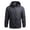 Gray, variant on Rrxhxhs Raincoat for Men Solid Color Detachable‑Hood Long Sleeve Windproof Waterproof Hooded Outdoor Jacket with Multi Zipper Pockets