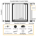 thumbnail image 7 of Leumius 29.5-45.3" Wide Baby Gate with Wall Protector for Stairs and Doorways, No Drilling Pressure Mounted Pet Gates for Kids, Easy Walk Through Safety Gate Black, 7 of 7