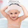 thumbnail image 3 of Bonnet de Douche en Silicone Réglable pour Bébé Enfants - Protection des Cheveux Imperméable pour Bain, Shampooing - Bonnet de Bain pour Tout-Petits Enfants (Blanc), 3 of 6