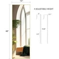 thumbnail image 3 of Anyrose 48"x14" Full Length Mirror Over The Door Mirror Wall Mounted, Gold, 3 of 6