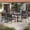 Dark Gray, variant on Clouddwell 7 Piece Outdoor Patio Dining Set, Expandable Metal Table & 6 Textilene Armchairs, Weather Resistant Outdoor Furniture for Backyard Garden, Dark Gray