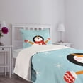 thumbnail image 4 of Ambesonne Christmas Quilted Bedspread Set 2 Pcs, Santa Snowflakes Joy, Twin Size, Multicolor, 4 of 5