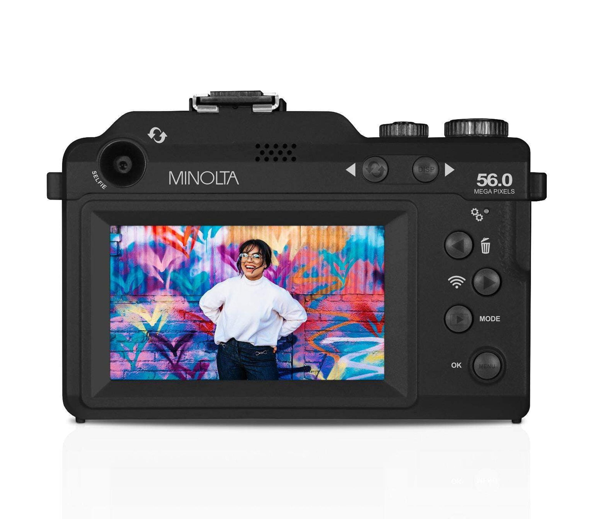 Konica Minolta MND65-GY Autofocus 18x 59 MP Digital Camera, Gray And Black