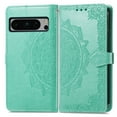 thumbnail image 2 of Dteck for Google Pixel 8 Pro Case, Embossed Pixel 8 Pro Wallet Case with Wrist Strap, PU Leather Shockproof Folio Case with Magnetic Closure Kickstand for Google Pixel 8 Pro,Green, 2 of 5