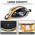 thumbnail image 4 of Fanny Pack Orange Halloween Cute Ghosts Waist Pack Bag,Running Cross Bag,Waterproof Large Fanny Packs for Women Men for Travel Running Hiking Cycling, 4 of 6