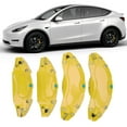 thumbnail image 3 of 4PCS Caliper Covers, 19in 20in Wheel Hub Caliper Covers , Aluminium Alloy Disc Brake Caliper Guard Protector Cover For  Model Y, 3 of 8