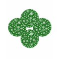 thumbnail image 7 of 15 Inch Round Placemats Set of 4, Christmas Snowflakes Non Slip Heat Insulation PP Table Mats, Xmas Winter Watercolor Green Washable Place Mats for Kitchen Dining Party Table Decor, 7 of 7