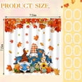 thumbnail image 3 of Fall Thanksgiving Shower Curtain, Autumn Gnome Pumpkins Water-Repellent Bath Curtains Shower Curtain Autumn Maple Leaves Bathroom Curtains Set with Hooks, 72 X 72 Inches, 3 of 6