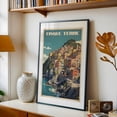 thumbnail image 5 of Cinque Terre Serenity: Vintage Travel Poster - Liguria Italy Illustration Black Framed Wall Art Print 20 x 30 inches, 5 of 8