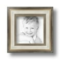 thumbnail image 2 of ArtToFrames 4x4" Antique Silver Panel Picture Frame, Silver Wood Poster Frame, with Regular Glass and Foam Backing 3/16 inch (FBPL-4760), 2 of 7