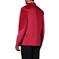 thumbnail image 3 of Lars Amadeus Formal Suede Blazers for Men's Slim Fit Solid Two Button Suit Sports Coats, 3 of 5